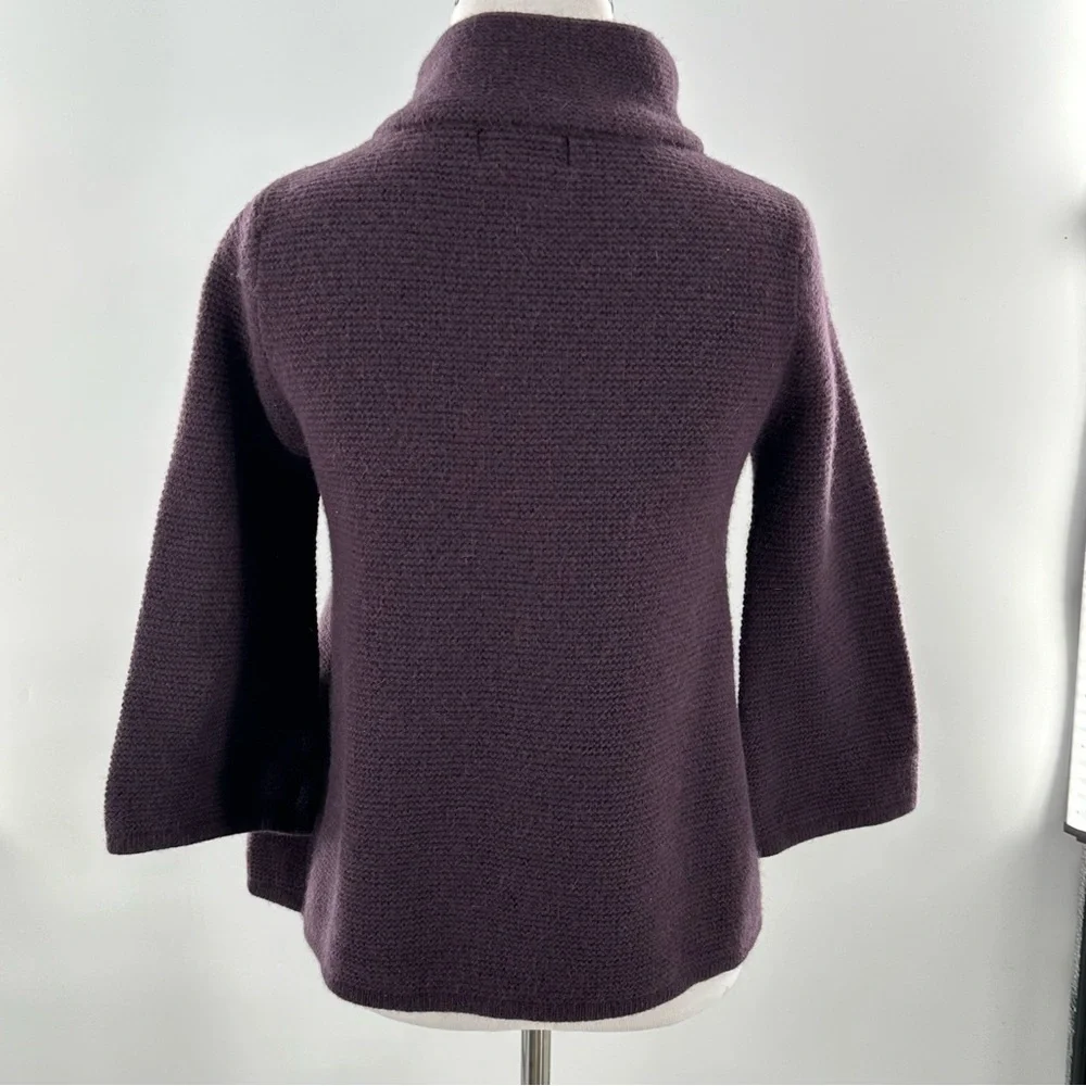Fenn Wright Manson cardigan sweater M 70% lambswool 20% angora purple lagenlook
